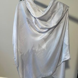 Semi-Silk grey hijab large square hijab 150cm x 150cm